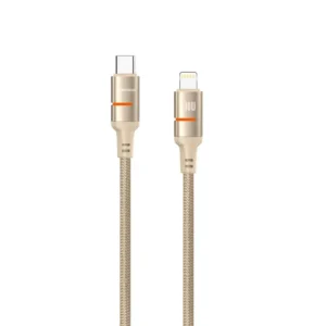 کابل USB-C به Lightning پورودو LED با طول 1.2m و روکش بافته