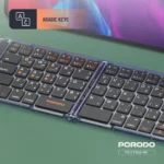 کیبورد بی‌سیم و تاشو پورودو مدل Crystal shell کد PDETK03