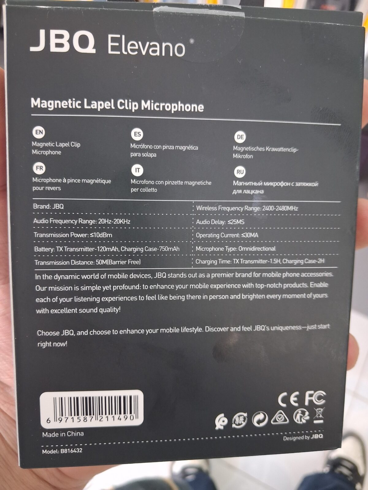 میکروفون یقهای جی بی کیو مدل Elevano میکروفون یقهای بیسیم جی بی کیو مدل ClearVoice - Image 3