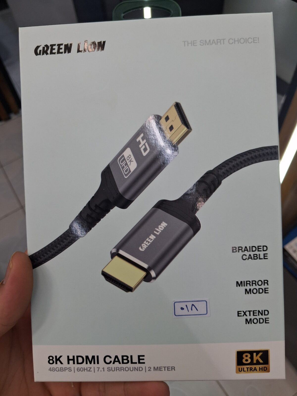 کابل HDMI 8K گرین لاین 2 متری مدل GN8KHDMI2M با روکش بافته - Image 2