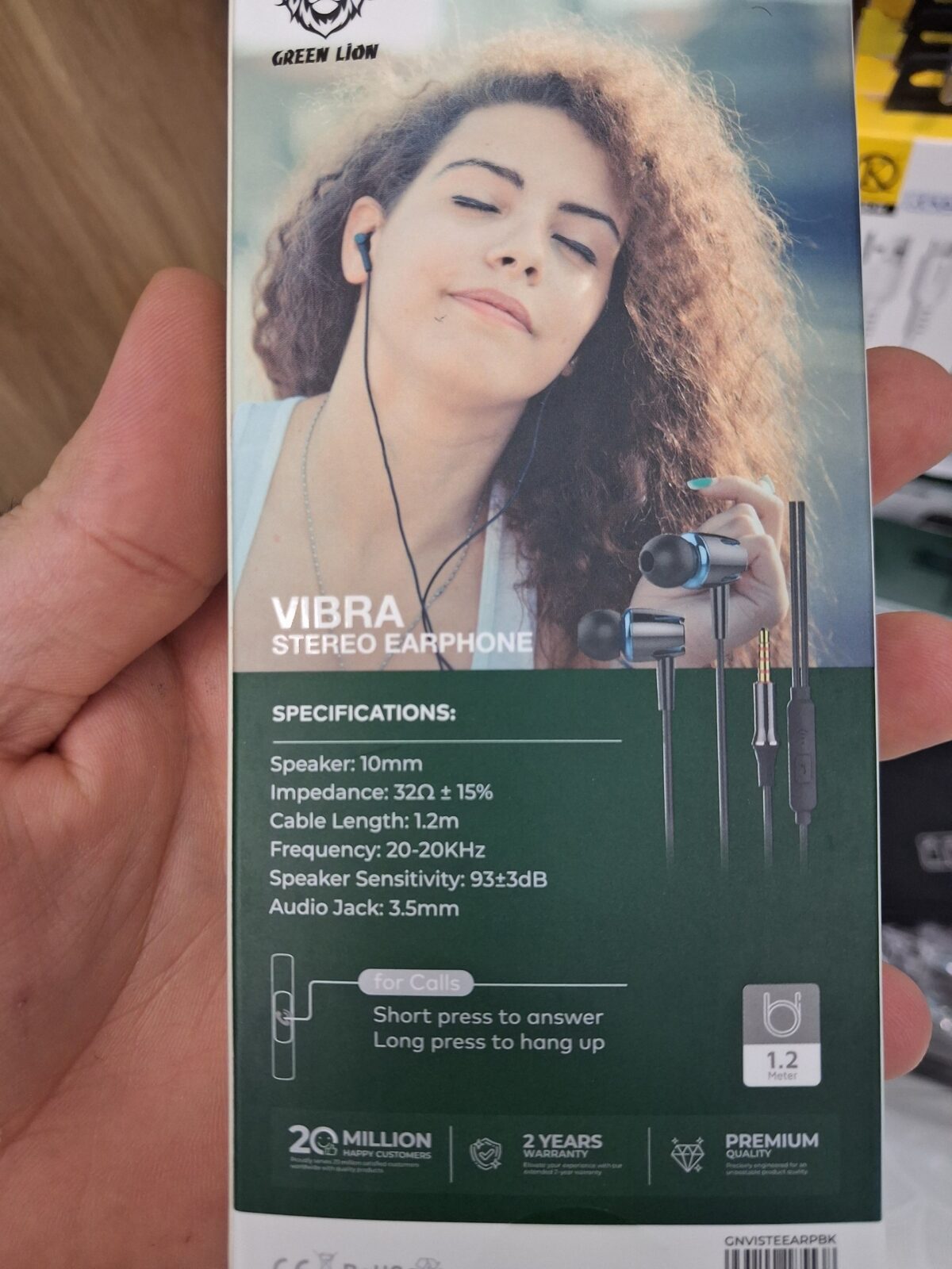 هندزفری سیم‌دار گرین لاین مدل Vibra با کانکتور 3.5 میلی‌متری - Image 3