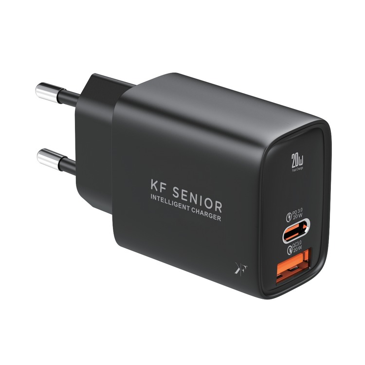 شارژر کی اف سنیور مدل TH-120EU - 01 شارژر کی اف سنیور مدل TH-120EU 20 وات با خروجی تایپسی و USB - Image 1