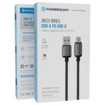 کابل شارژ USB-A به تایپ‌سی پاورولوژی مدل PWDC99D طول ۱ متر - Image 3