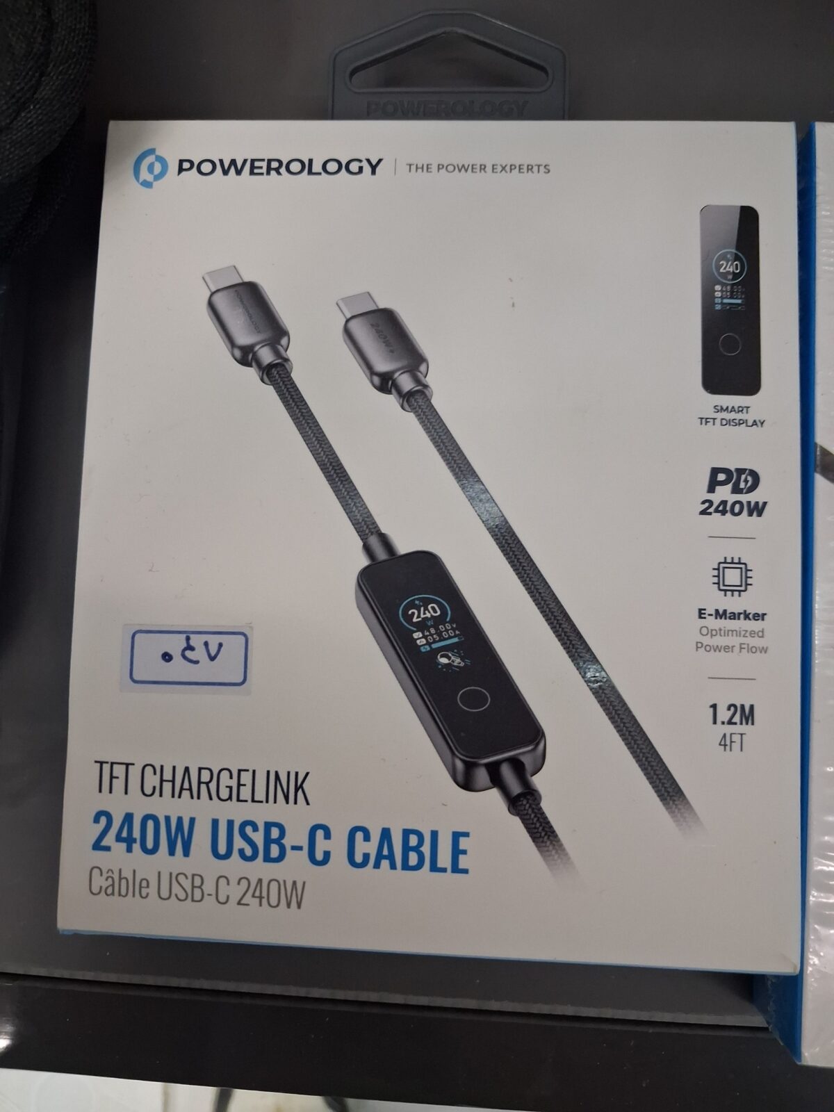 کابل USB-C به USB-C پاورولوژی مدل ChargeLink 240W با نمایشگر TFT - Image 3