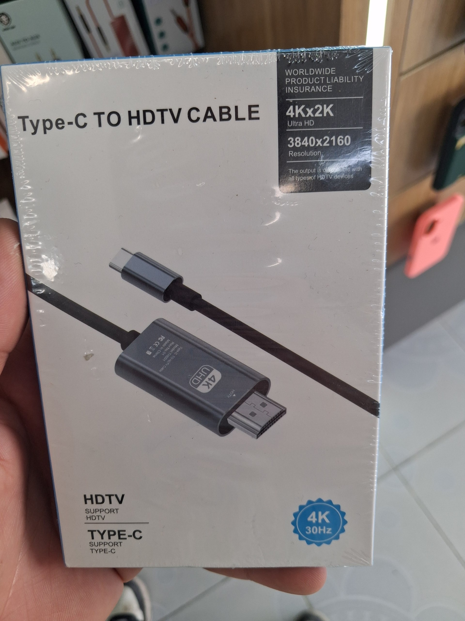 کابل تایپ سی به HDMI 4K - 01 کابل تایپسی به HDMI با کیفیت 4K - Image 1
