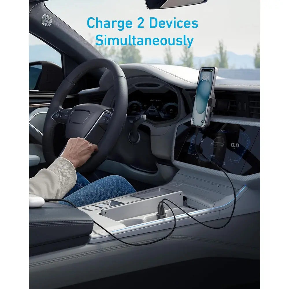 شارژر فندکی 30 وات انکر مدل A2741 شارژر فندکی 30 وات انکر مدل PowerDrive A2741 دو پورت - Image 1