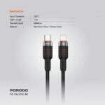 کابل تبدیل USB-C به لایتنینگ پورودو مدل PDCBL0010 طول 1.2 متر توان 30 وات - Image 2