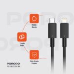 کابل تبدیل USB-C به لایتنینگ پورودو مدل PDCBL0004 طول 1.2 متر توان 27 وات - Image 3
