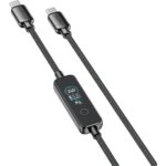 کابل USB-C به USB-C پاورولوژی مدل ChargeLink 240W با نمایشگر TFT